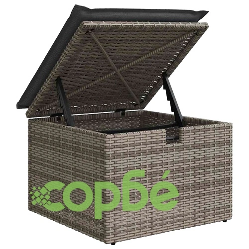 Градински диван комплект 8 части полиратан сив 297.5 x 187.5 x 85 см ➤ топ цена ➤ sorbe.bg