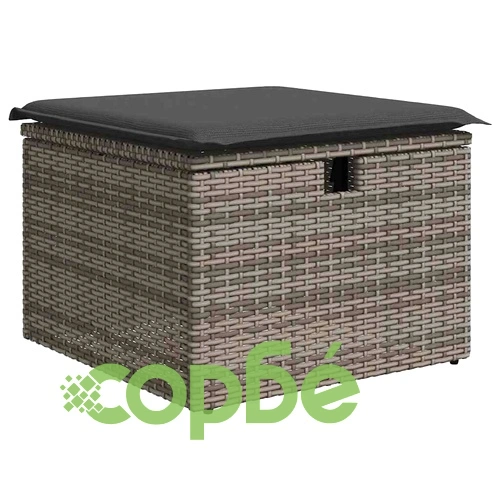 Градински диван комплект 8 части полиратан сив 297.5 x 187.5 x 85 см ➤ топ цена ➤ sorbe.bg