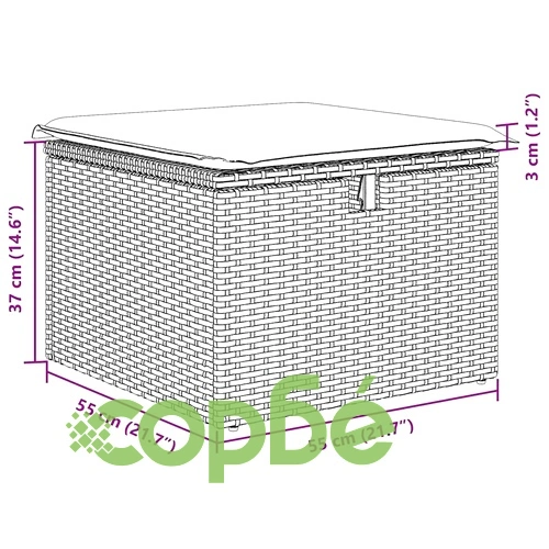 5-елементен градински комплект от полиратан с възглавници бежово и кремаво 231x117x85 см ➤ топ цена ➤ sorbe.bg