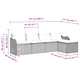 Градински комплект мебели 5 части черен полиратан 231 x 117 x 85 см