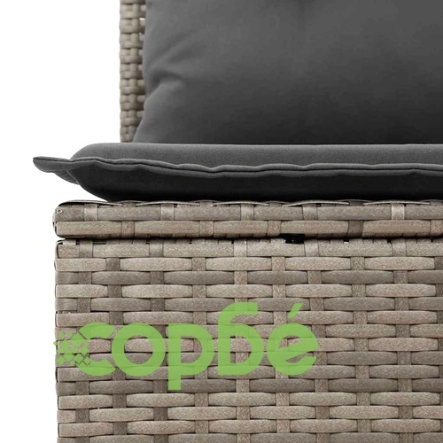 Градински диван комплект 6 части сив полиратан 232.5 x 122.5 x 85 см ➤ топ цена ➤ sorbe.bg