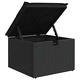 Градински комплект мебели 7 части полиратан черен 232.5 x 122.5 x 85 см