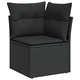 Градински комплект мебели 7 части полиратан черен 232.5 x 122.5 x 85 см