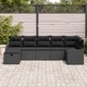 Градински Комплект Мебели 7 части Полиратан Черен 287.5 x 122.5 x 85 см