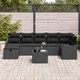 Градински комплект мебели 8 части полиратан черен 287.5 x 122.5 x 85 см
