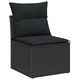 Градински комплект мебели 6 части черен полиратан 231x117x85 см