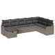 Градински комплект мебели 8 части полиратан сив 287.5 x 177.5 x 85 см