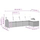 Градински комплект мебели 5 части черен полиратан 234x117x85 см