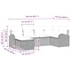 Градински комплект мебели 6 части от полиратан светлосив 234x124x85 см
