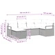 Градински комплект мебели 6 части полиратан черно и кремаво 232x122x85 см