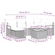 Градински комплект мебели 7 части черен полиратан 232x122x85 см с възглавници