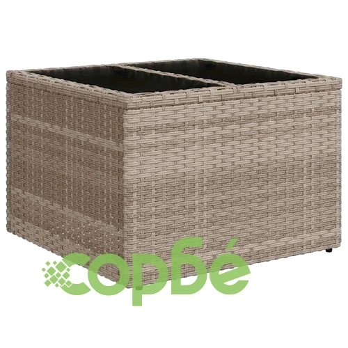 Градински комплект диван 6 части с възглавници светлосиво полиратан ➤ топ цена ➤ sorbe.bg