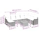 Градински комплект мебели 9 части с възглавници бежов полиратан