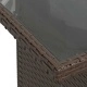 Градински комплект софа с възглавници 6 части кафяв полиратан 100x55x73 см