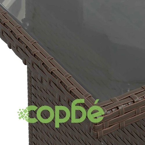 9-части градински диван комплект с възглавници кафяв полиратан за 8 души ➤ топ цена ➤ sorbe.bg