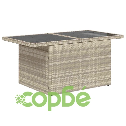 Градински комплект софа 7 части светлосиво полиратан с възглавници ➤ топ цена ➤ sorbe.bg