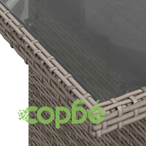 Градински комплект мебели 6 части с възглавници сив полиратан ➤ топ цена ➤ sorbe.bg