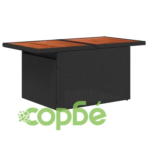 6-частен градински комплект мебели от полиратан с възглавници в черно ➤ топ цена ➤ sorbe.bg