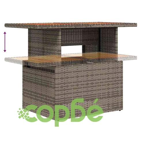 Градински диван комплект 9 части с възглавници сив полиратан 100x55x73 см ➤ топ цена ➤ sorbe.bg