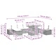 Градински комплект софа 9 части с възглавници от полиратан - бежов