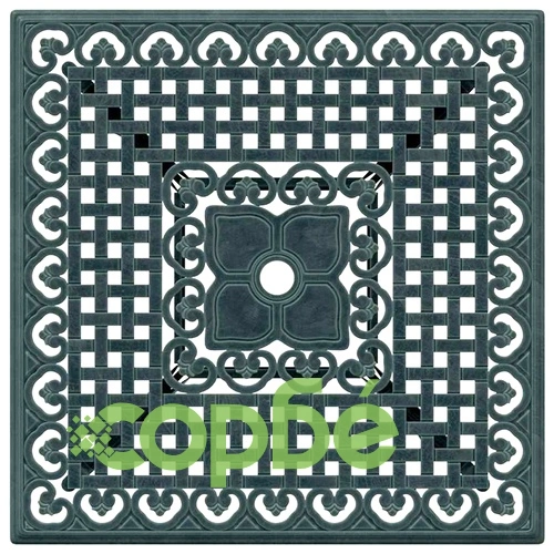 Градинска маса с 2 стола от лят алуминий 80x80x72 см - зелен цвят ➤ топ цена ➤ sorbe.bg