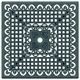 Градинска маса с 2 стола от лят алуминий 80x80x72 см - зелен цвят