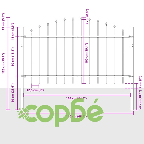 Оградна мрежа с Hoop Top - сива, 5.1x1 м, стоманена, прахово боядисана ➤ топ цена ➤ sorbe.bg