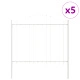 Стоманена градинска ограда Hoop Top в бяло, 8,5x1,25 м, 5 панела Стоманена градинска ограда Hoop Top в бяло, 8,5x1,25 м, 5 панела