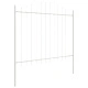 vivaxl Ограда с Hoop Top, Бяла, 10,2x1,25 м, Стоманена, Прахово Боядисана, за Външно Ползване