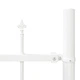 vivaxl Ограда с Hoop Top, Бяла, 10,2x1,25 м, Стоманена, Прахово Боядисана, за Външно Ползване