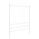 Градинска ограда Hoop Top с прахово покрито стоманено покритие, бяла, 10.2x2 м