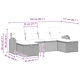 Градински комплект мебели 6 части светлосиво полиратан 234x117x85 см