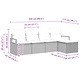 Градински комплект мебели 5 части светлосиво полиратан 230x117x85 см