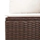 Градински комплект мебели 5 части полиратан кафяв 233x117x85 см