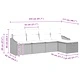 Градински комплект мебели 5 части полиратан светлосиво 233x117x85 см