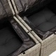 Градински диван комплект 7 части полиратан светлосив 55x62x69 см