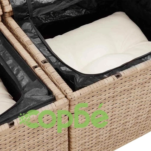 Градински комплект мебели 9 части от полиратан бежов 55x62x69 см ➤ топ цена ➤ sorbe.bg