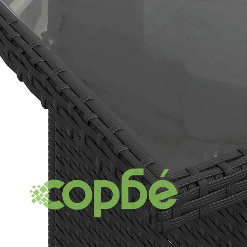 Градински диван комплект 9 части с възглавници черен полиратан ➤ топ цена ➤ sorbe.bg