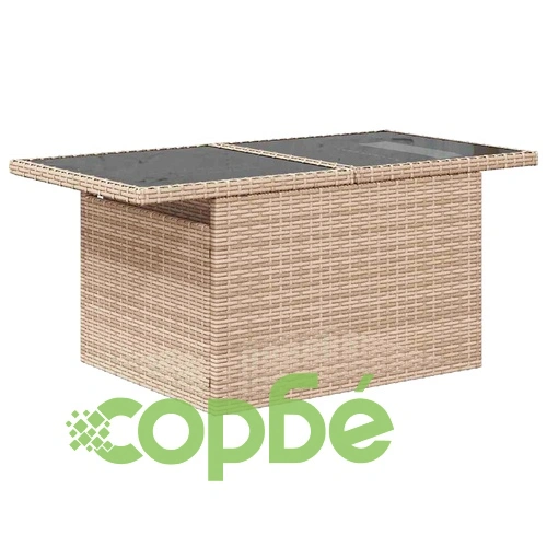 Градински комплект софа 9 части с възглавници от полиратан - бежов ➤ топ цена ➤ sorbe.bg