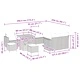 Градински комплект мебели 12 части полиратан акация сив 80x80x71 см