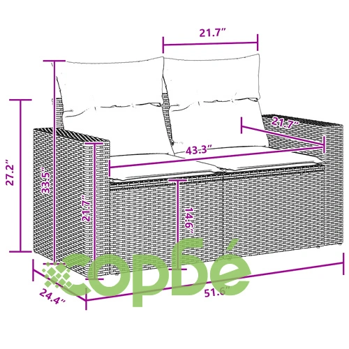 13-частен градински комплект от полиратан и акация черен цвят ➤ топ цена ➤ sorbe.bg