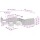Градински комплект 14 части полиратан акация сив 110x55x71 см