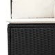 Градински комплект мебели 12 части с възглавници черен полиратан акация