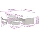Градински комплект мебели 13 части полиратан акация бежов 100x100x71 см