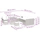 Градински комплект мебели 13 части полиратан акация бежов 80x80x71 см