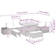 9-частен градински диван комплект с възглавници от полиратан, бежов цвят
