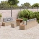 Градински комплект мебели от полиратан 10 части с възглавници - бежов
