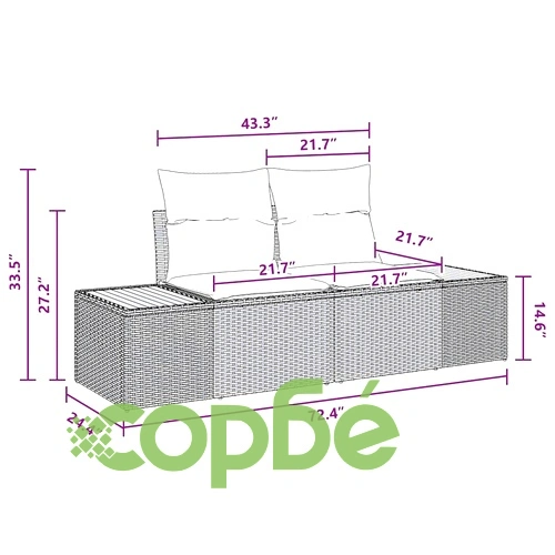 Градински комплект мебели 13 части с възглавници черен полиратан акация ➤ топ цена ➤ sorbe.bg