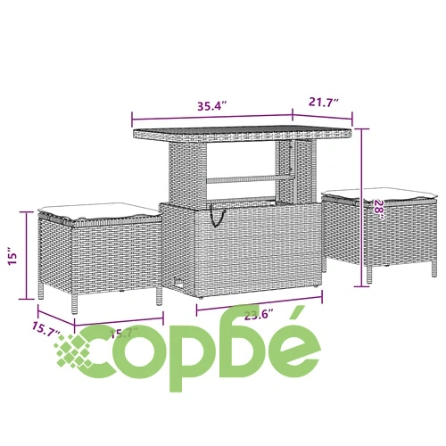 Градински диван комплект 10 части с възглавници черен полиратан акация ➤ топ цена ➤ sorbe.bg