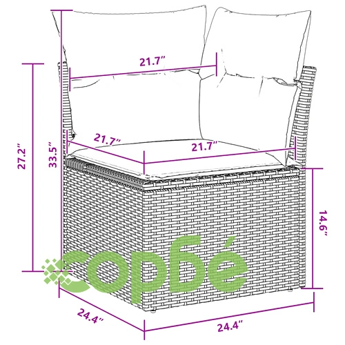 Градински комплект мебели 10 части с възглавници черен полиратан акация ➤ топ цена ➤ sorbe.bg